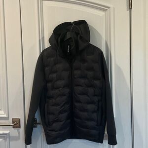 Men's Black Hooded Puffer Jacket